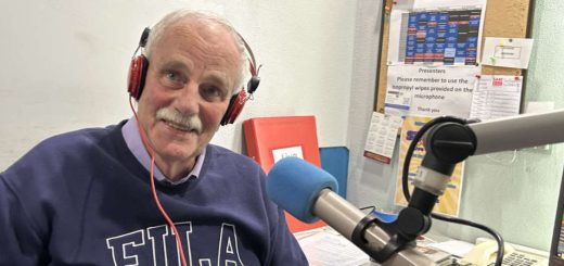 Bill Kirk on Sunbury Radio. Photo / Steve Hart.